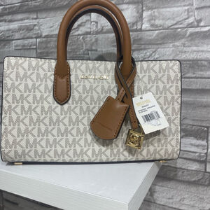 Michael Kors Scarlett XS Vanilla Signature Logo Crossbody Bag